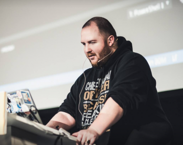 JeffOps speaking photo